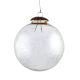 Clear Leaf Cut Round Christmas Hanging