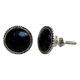 Black Glass Metal Knobs