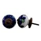 Navy Blue Flower Knob