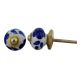 Blue Floral Small Knob