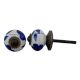Blue Floral Small Knob