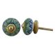 Green Floral Small Knob