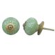 Pea Green Floral Knob