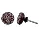 Chocolate Floral Flat Knob