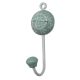 Sage Green Check Decorative Wall Hooks