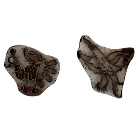 Set of 2 Piece Bird Super Fine Wooden Printing Block