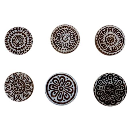 Set of 6 Piece New Mix Wooden Printing Block
