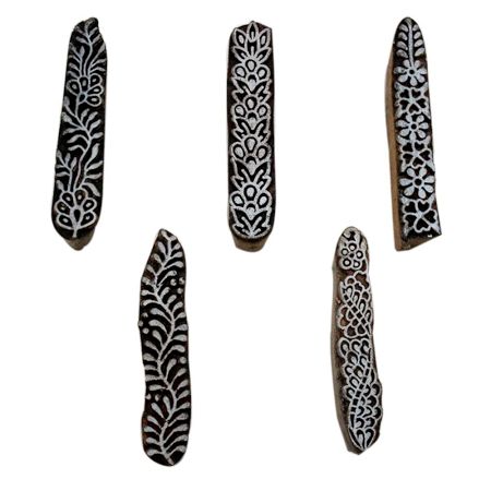 Set of 5 Piece New Mix Wooden Printing Block
