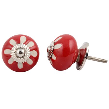 Red Etched Ceramic Knob-20