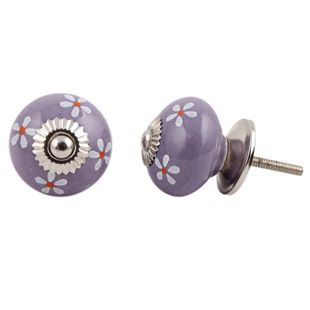 Purple Flower Knob