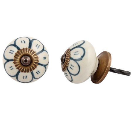 Dark Green Sunflower Knob