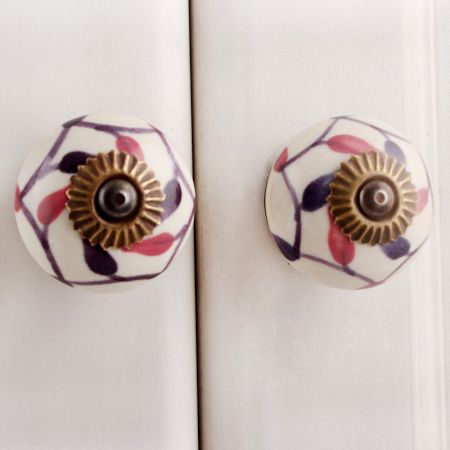 Purple & Maroon Leaf Knob