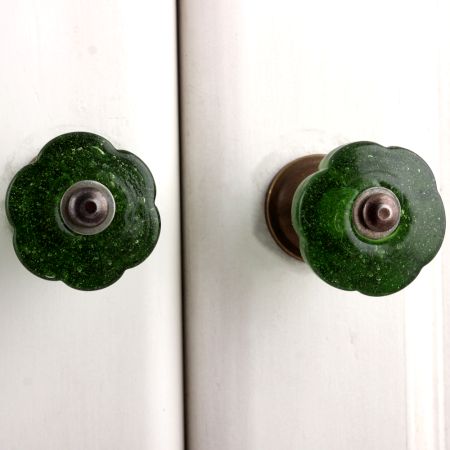 forest Green Tulip Knob