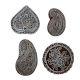 Set of 4 Piece New Wooden Printing Block
