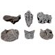 Set of 6 Piece New Mix Wooden Printing Block