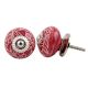 Dark Pink Leaf Floral Ceramic Knob Online