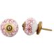 Red Leaf Floral Ceramic Drawer Knob Online