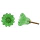Green Sunflower Glass Knob