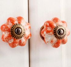 Orange Melon Drawer Knob