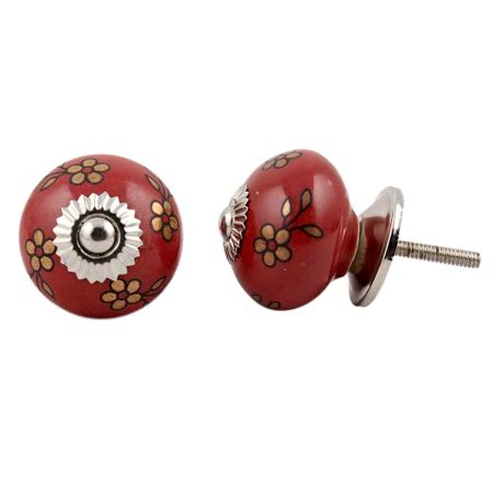 Golden Tiny Flower Ceramic Drawer Knob Online