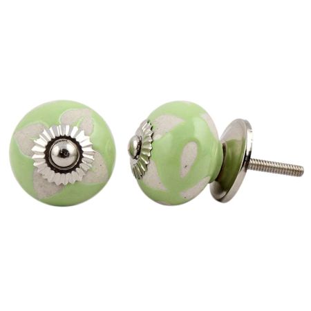 Light Green Etched Ceramic Knob-32