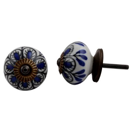 Black Blue Drop Knob