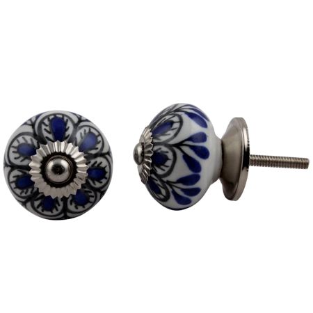 Black Blue Drop Knob