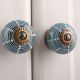 Blue And Black Striped Cabinet Knob