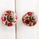 Red Tiny Flower Cabinet Knob