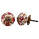 Red Tiny Flower Cabinet Knob