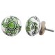 White Green Daffodil Flower Knob