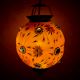 Orange glass hanging globe lamp