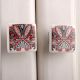 Red Floral Printing Knob