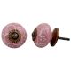 Pink Floral Dresser Knob