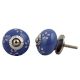 Slate Blue Flower Dresser Knob