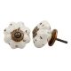 Cream Etched Melon Knob
