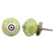 Lime Floral Ceramic Knob