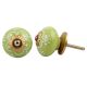 Lime Floral Ceramic Knob