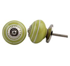 Lime Green White Knob