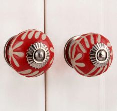 Red Etched Ceramic Knob-02