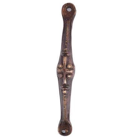 Hand Decor Face In Sturdy Brass Door Handle