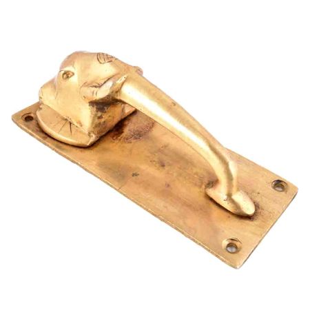 Ethnic Brass Elephant Door Handle