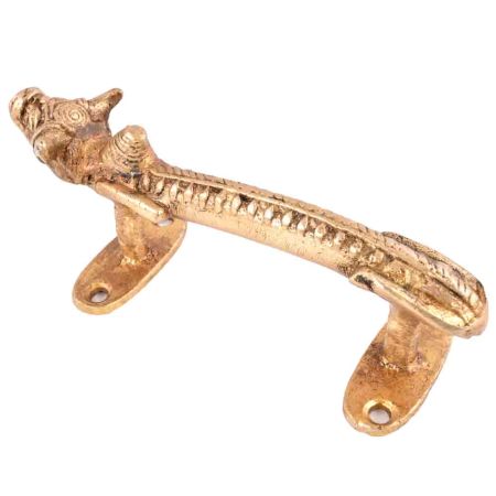 Bull Design Golden Figurine Door Handle