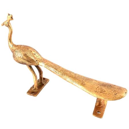 Golden Peacock Door Handle