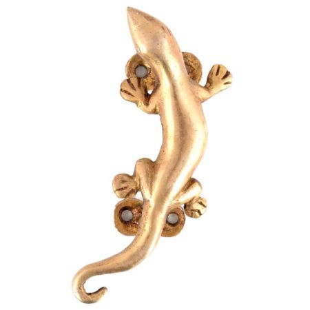 Golden Brass Lizard Door and Cabinet Handle
