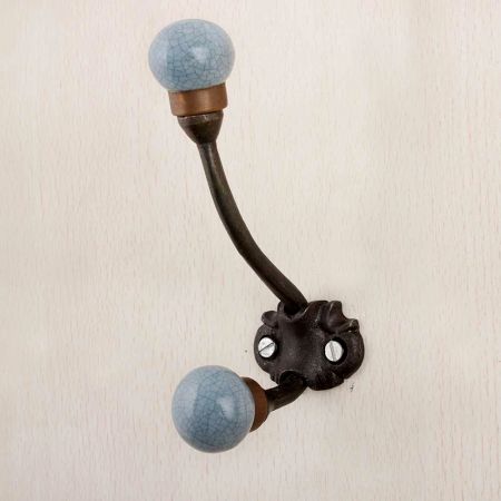 Grey Crackle Iron Hooks-EHG-87