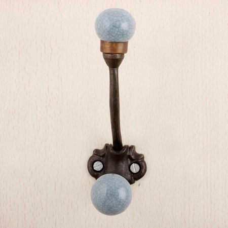 Grey Crackle Iron Hooks-EHG-87