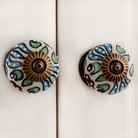 Trishul Design Ceramic Knob