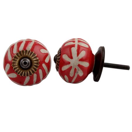 Red Etched Ceramic Knob-02