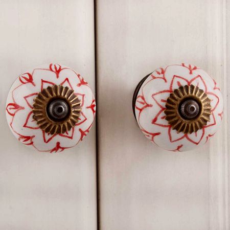 Red Flower Knob